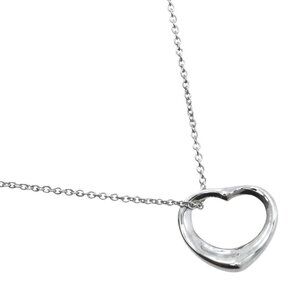TIFFANY&Co. Open heart Necklace Elsa Peretti Silver925 heart 2.9g Women
